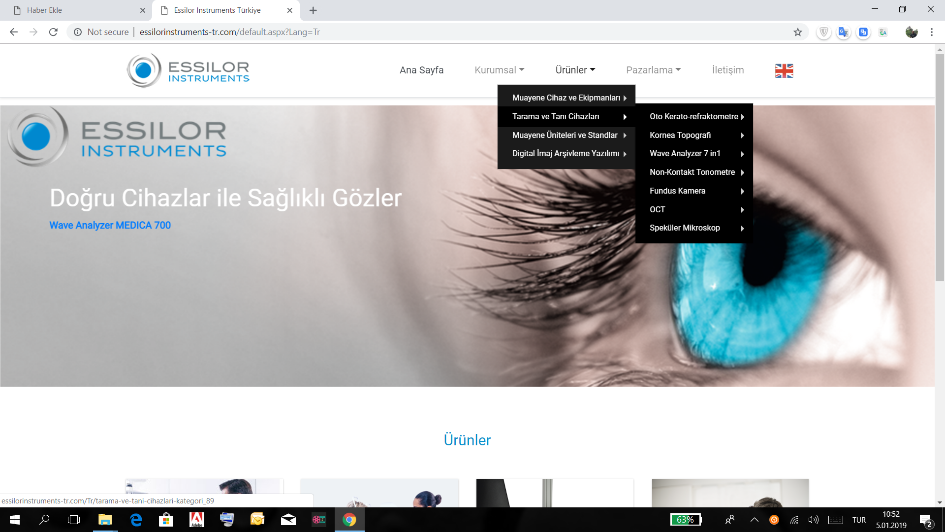Essilor Instruments Türkiye  Website is Online
